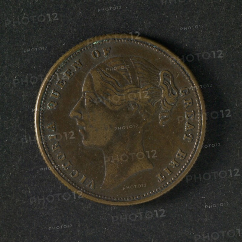 Spot medal at the Duke of Cumberland, spotpenning penning footage bronze, portrait of Queen Victoria left omschrift: VICTORIA
