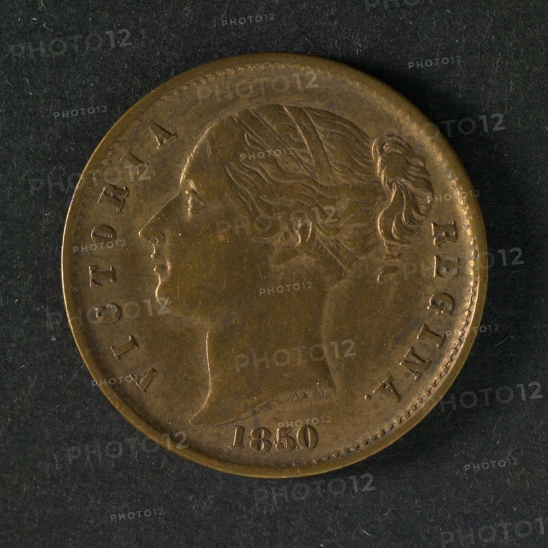 A + M (Allen en Joseph Moore), Medal on Queen Victoria, penning footage copper, portrait queen Victoria of Great Britain