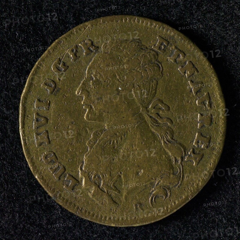 J.C. Reich, Medal on Louis XVI, jeton utility medal medal exchange brass, Bust Louis XVI to the left below R legend: LUD XVI