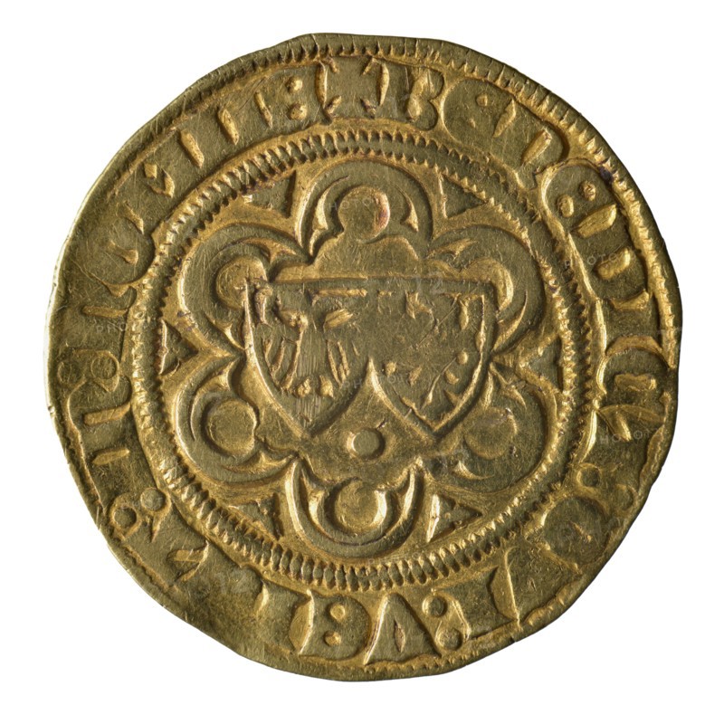 Maria van Brabant, wed. Hertog Reinoud III van Gelderland, Rhine gold guilder, Oyen, z.j., gold guilder coin money swap gold