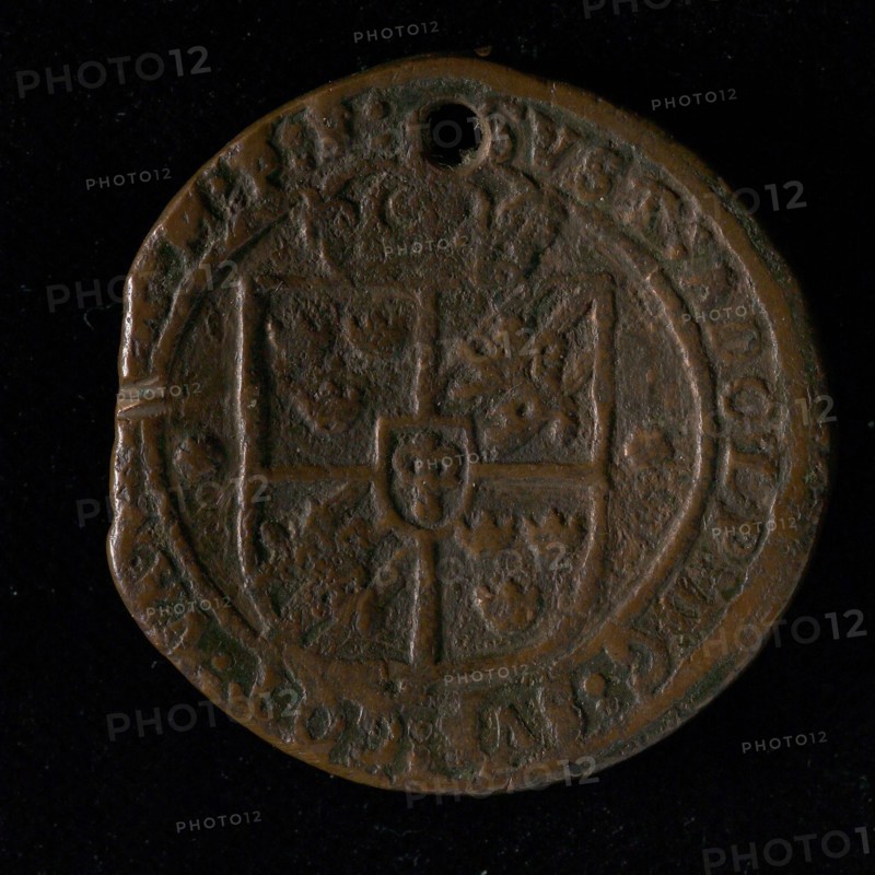 Sweden, penny to Gustaaf Adolf, penny coin money swap soil find copper, Crowned coat of arms of Gustaaf Adolf