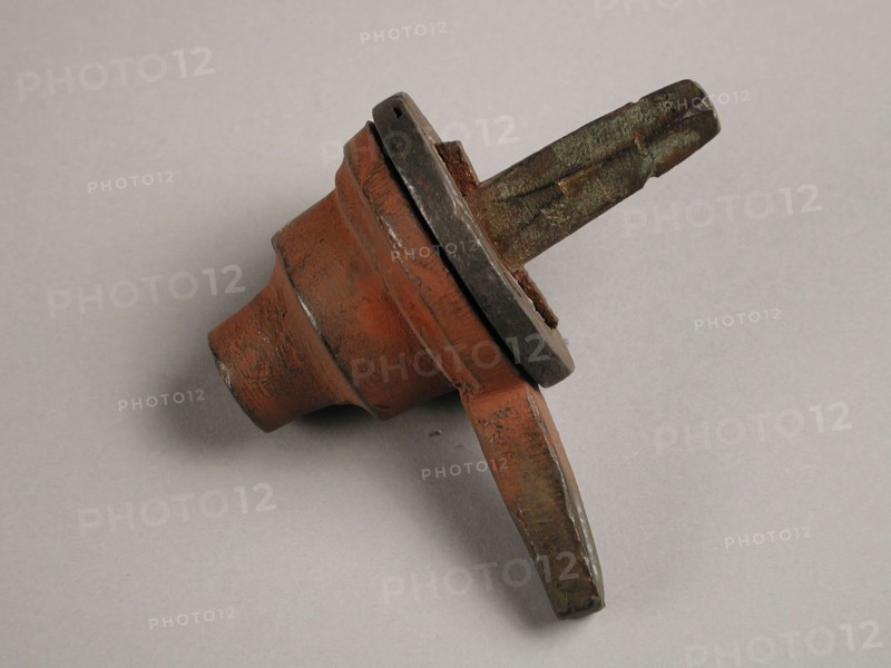 Two-piece bronze mold for screw cap of baby bottle, mold casting tool tools equipment base metal bronze, cast turned Two-piece
