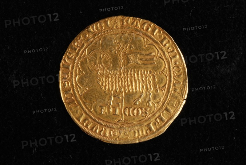 Dutch double lamb, double lam currency money swap gold, 4,585 grams Holland Floris V, AGN. DEI. QVI. TOLL. PCCA. MVDI. MISERERE