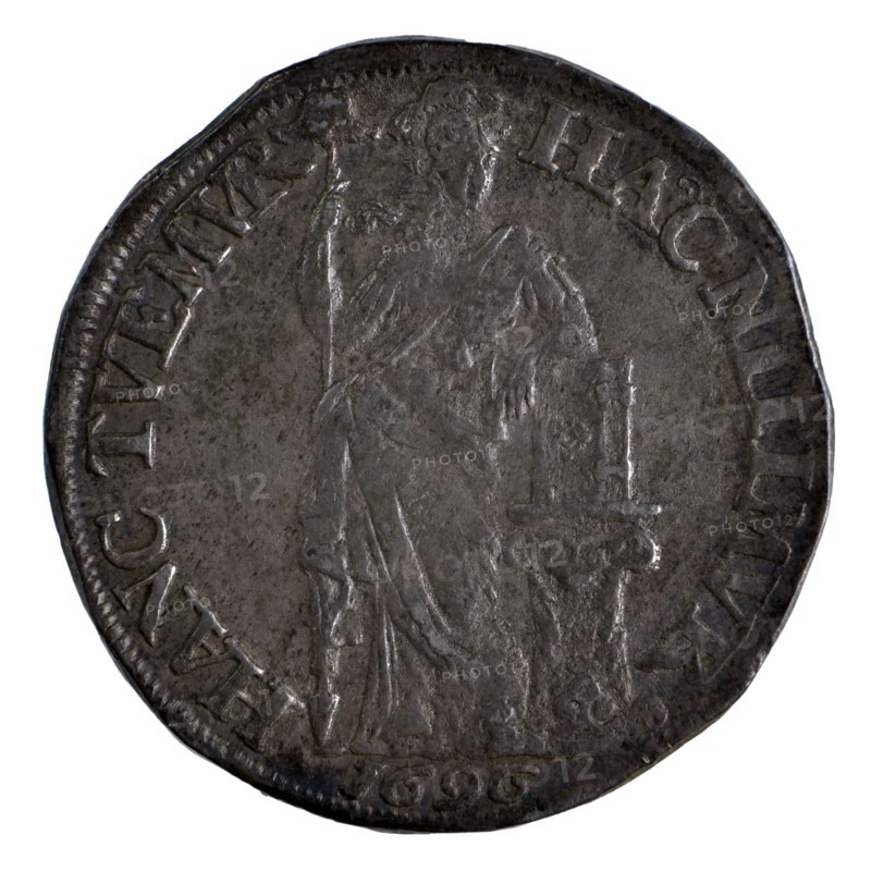 Half-guilder, Friesland, 1696, half-guilder currency money swap silver, HAC NIMMVR - HANC TVEMVR