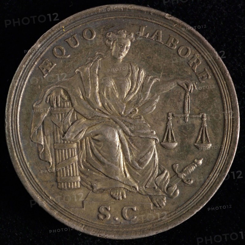 J. Drappentier, VroedschapsMedal of The Hague, Toolkit penning identification carrier silver, View of The Hague with sailing