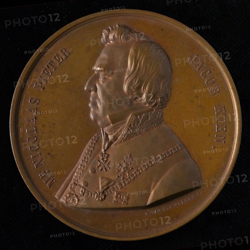 David van der Kellen, Medal on the 25th anniversary of the mayor of Utrecht by Mr. N.P.J. Kien, penning footage bronze, bust