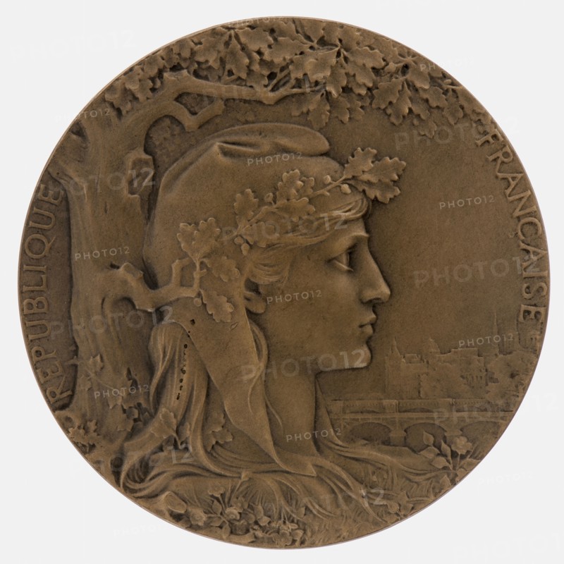J.C. Chaplain (1839 - 1909), Medal of the Exposition Universelle Internationale in the name of Ville de Rotterdam, penning