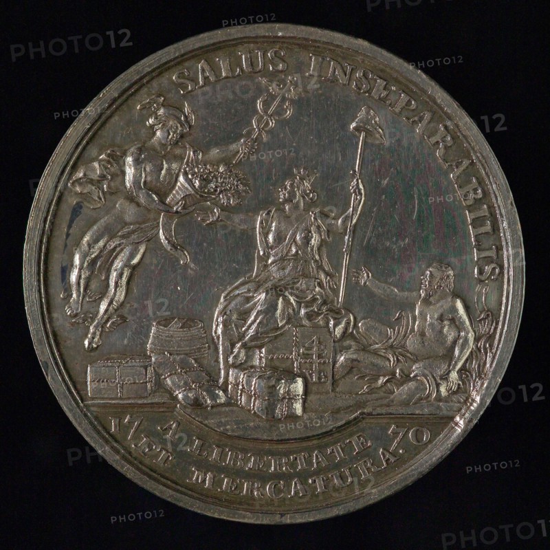 design: Theodoor Victor van Berckel (Den Bosch 1739 - Den Bosch 1808), Medal with city weapon of Rotterdam, tooling medal penny