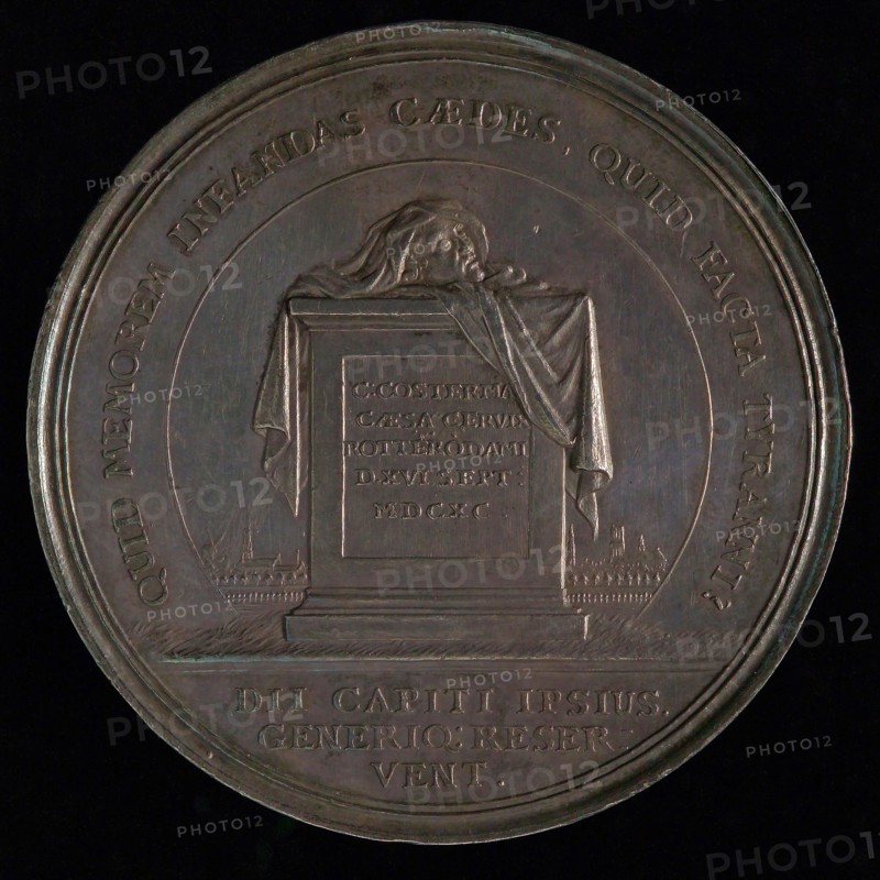 Jan Smeltzing I, Medal on the plunder of the house of Baljuw Jacob van Zuylen van Nijevelt at the Leuvehaven in Rotterdam, penny