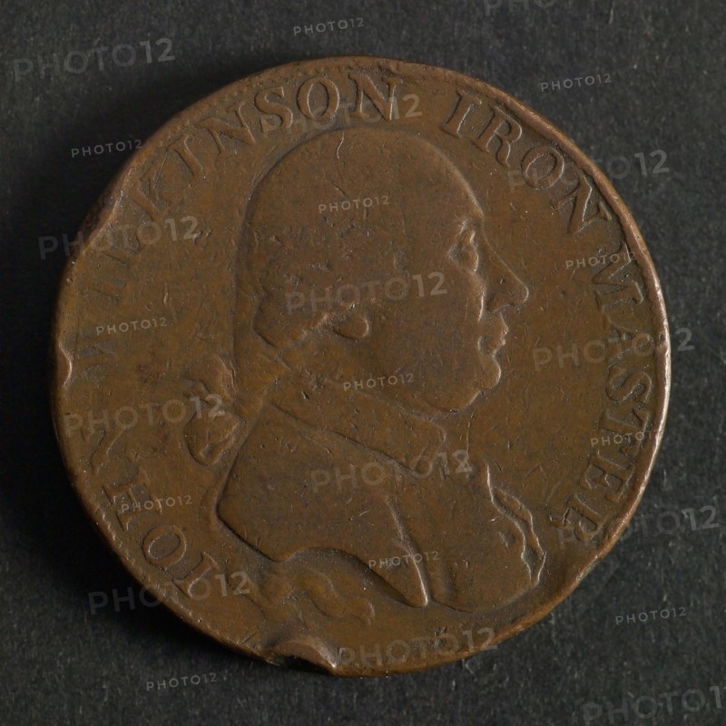 Medal on John Wilkinson, penning footage copper, bust John Wilkinson to the right omschrift: JOHN WILKINSON IRON MASTER iron