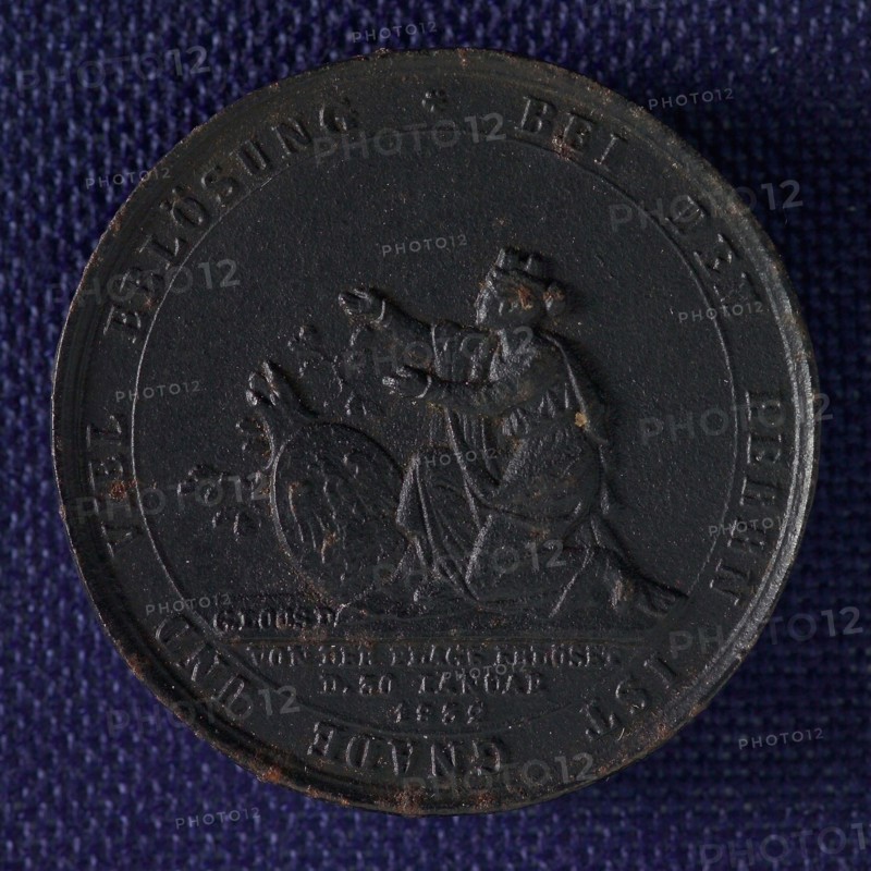 Vz: C. Pfeiffer, Medal on the cholera epidemic in Berlin, medal of iron iron 3,5, angel with burning sword