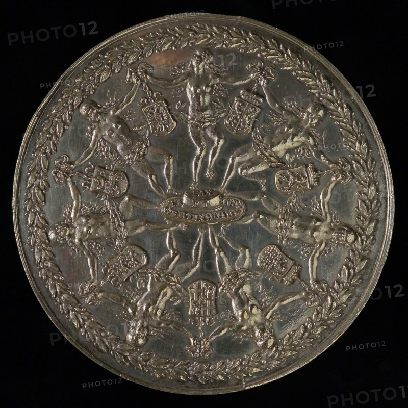 Sebastiaan Dadler, Medal on the Peace of Munster, penny footage silver, seven virgins (seven Dutch provinces)