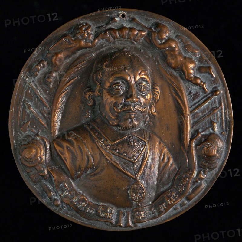 Medal on the death of Maarten Harpertszoon Tromp, death certificate penning footage copper dm7,4 One-sided exit with concuse