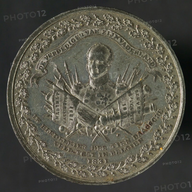 Medal on the 10-day Campaign, penning image material white metal? tin?, bust of King William I 34 and face to the right