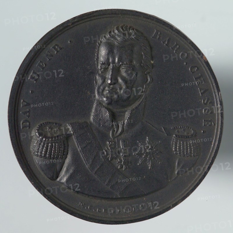 M.C. de Vries jr., Medal on the defense of the Citadel of Antwerp, penning footage iron, bust of Chassé forward, omschrift DAV
