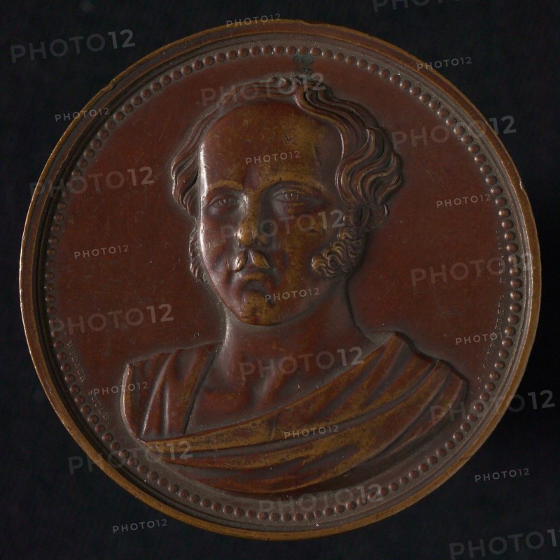 Charles Wiener, Medal on the death of Van Dam van Isselt, death certificate penny footage bronze, Overlooking bust of E.W. van