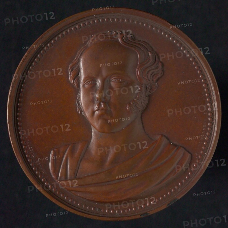 Charles Wiener, Medal on the death of Van Dam Van Isselt, death certificate penning footage bronze, Emotional bust of E.W. van