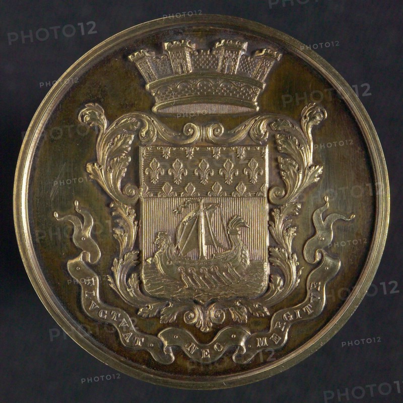Hamel à Rouen, Price medal from the Société des Régates Parisiennes, price medal penny footage silver, escutcheon of Paris