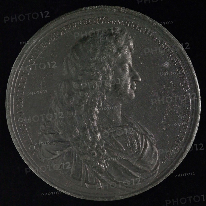 Jan Rottiers, Medal on the reinforcement of the locks of Ostend by the Count of Monterey, medallions of lead metal, bust