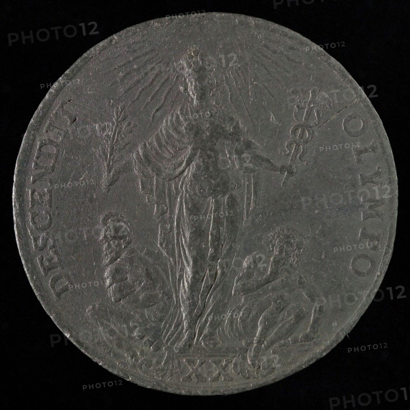Jan Smeltzing I, Medal on the 20-year file between France, Spain and the Netherlands, medallion medals lead metal, Pallas Athene