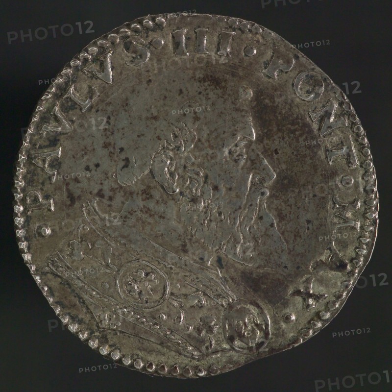Medal on Pope Paul III, pauspenning penning footage silver, F: Bust of Pope Paul II to the right, PAVLVS.III. PONT.MAX, legend