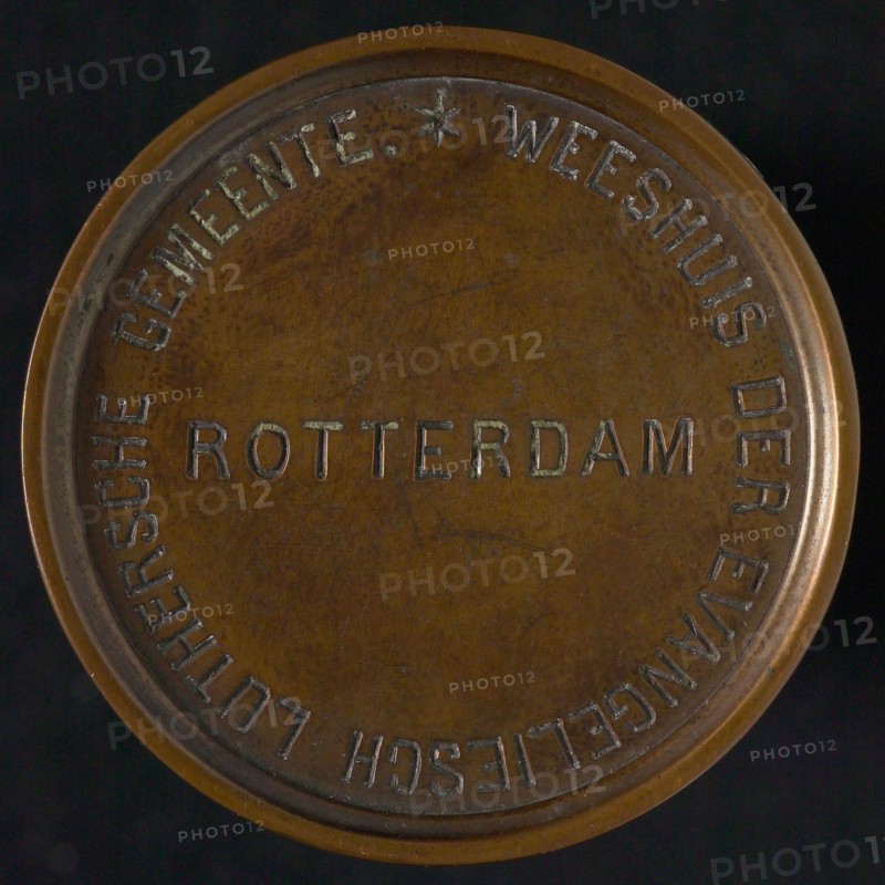 Medal on the 100th anniversary of the Orphanage of the Evangelical Lutheran Township of Rotterdam, medallion medallions bronze