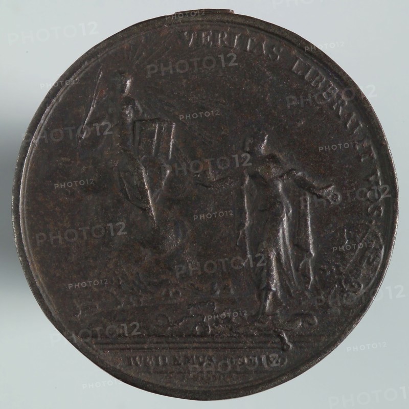 J. Dassier, artist, Medal on the second centenary of the Church Reform in Geneva, medallion image found on the bottom of iron