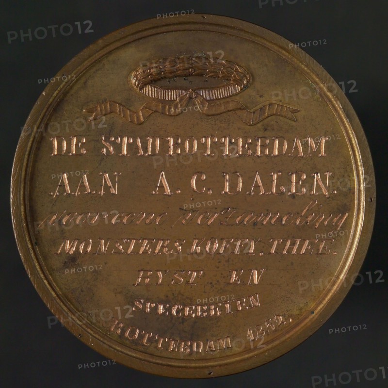 's Rijks Munt, Price medal from the Hollandsche Maatschappij van Landbouw, price medal medal bronze bronze figure 3,6