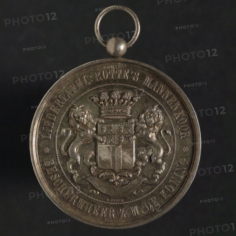 A. Fisch, Medal at the international singing competition Rotte's Male Choir in Rotterdam, penning footage silver, Crowned coat