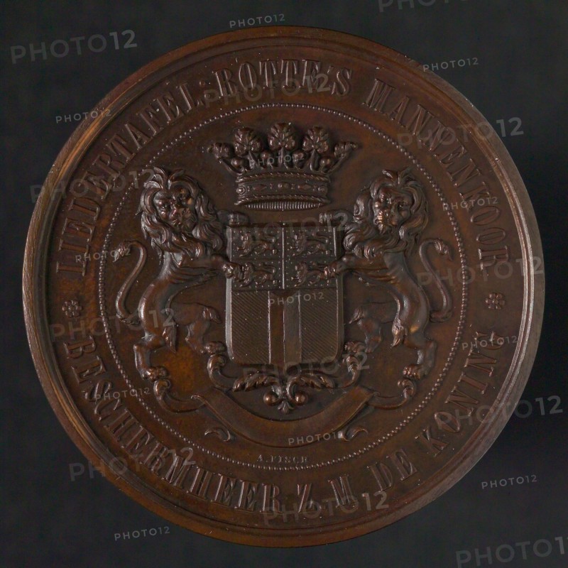 A. Fisch, Medal at the international singing competition Rotte's Male Choir in Rotterdam, medallions bronze bronze 4,7, Crowned