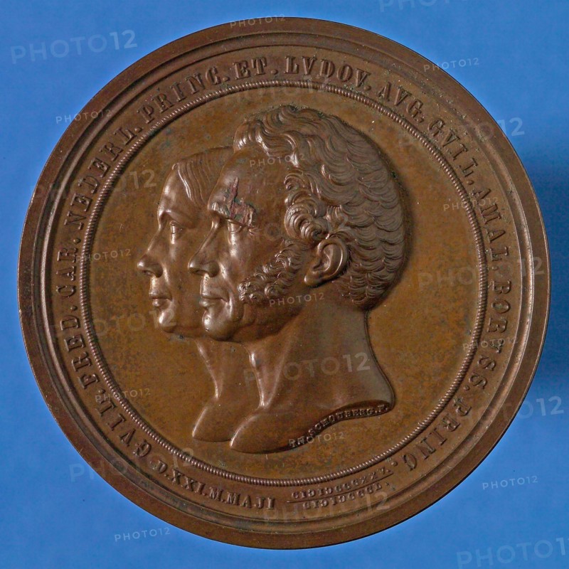 J.P. Schouberg, Medal on the 25th wedding of Prince Frederick of the Netherlands and Princess Louisa of Prussia, wedding medal