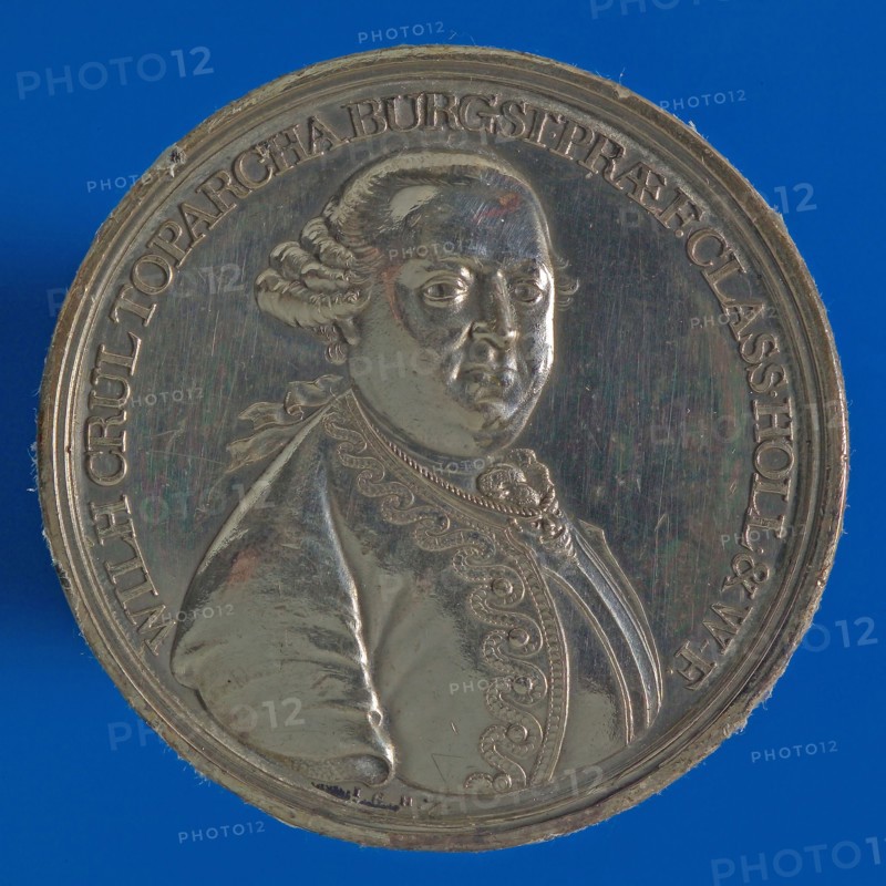 J.G. Holtzhey, Medal on the death of Schout-bij-night Willem Crul on 4 February 1781, death certificate penning footage silver
