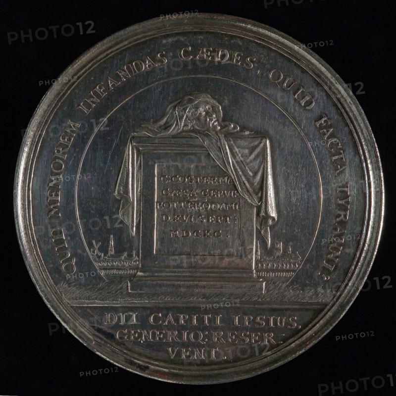 Jan Smeltzing I, Medal on the looting of the house of Baljuw Jacob van Zuylen van Nijevelt at the Leuvehaven in Rotterdam