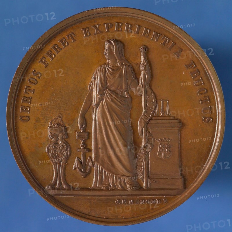 J.P. Menger, Medal at the Centenary of the Bataafsch Society for Experimental Philosophy, penning footage bronze, standing