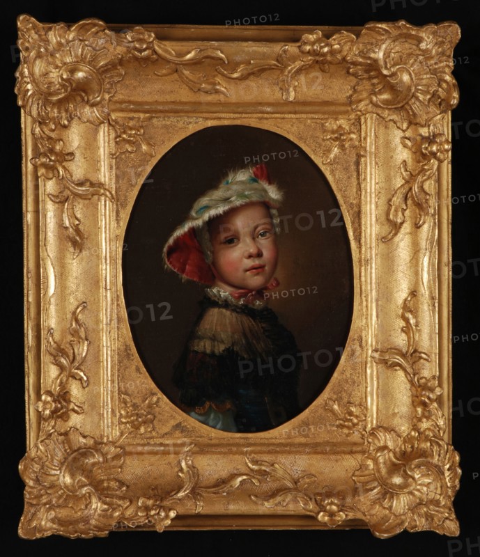 Jan Stolker, Portrait of Jacomina Stolker (1753-1818), portrait painting visual material wood oil, Oval portrait of girl
