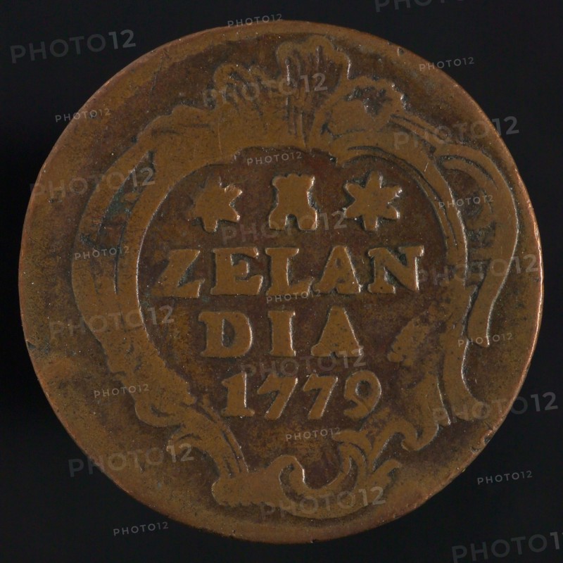 Germany, Zeeland, 1779, money coin swap copper, ZELAN DIA 1779 pay Zeeland