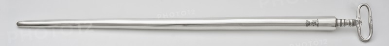 Silversmith: Jacobus Schalkwijk, Silver cheese drill with engraved I.F.R and Rotterdam 18 August 1825, cheese drill bit silver