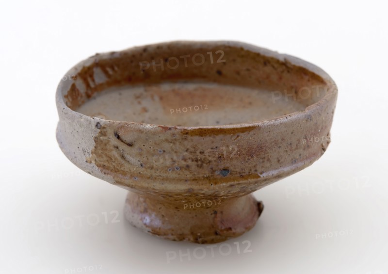 Stoneware drinking bowl low model with vertical top edge, sparingly glazed, bowl scale bowl tableware holder soil find ceramic