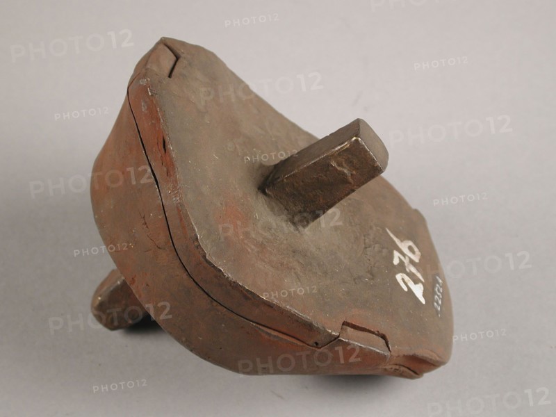Two-piece bronze mold for snail of jug, mold casting tool tools equipment base metal bronze top mold bg 10.5 w 7.8 h 5.2 cast
