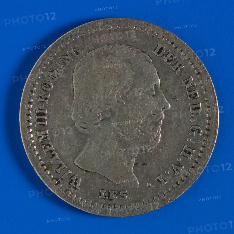 mint master: H.A. van den Wall Bake, Coin 5 cents 1850, penny coin money exchange silver, portrait Willem III right, round