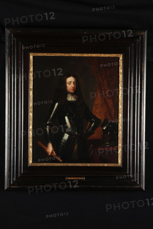 Constantijn Netscher, Portrait of Stadholder Willem III (1650-1702), portrait painting material linen oil painting, Standing