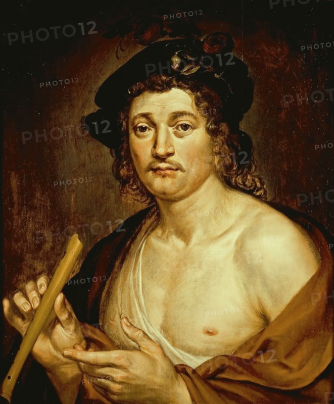 Jacob Lois, Portrait of unknown man in shepherd's clothing: self-portrait Jacob Lois, self-portrait? portrait painting