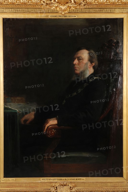 Pieter de Josselin de Jong, Portrait of Sjoerd Anne Vening Meinesz (1833-1894), portrait painting imagery linen oil painting