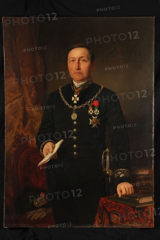 Jan Wendel Gerstenhauer Zimmerman, Portrait of Joost van Vollenhoven (1814-1889), portrait painting visual material linen oil