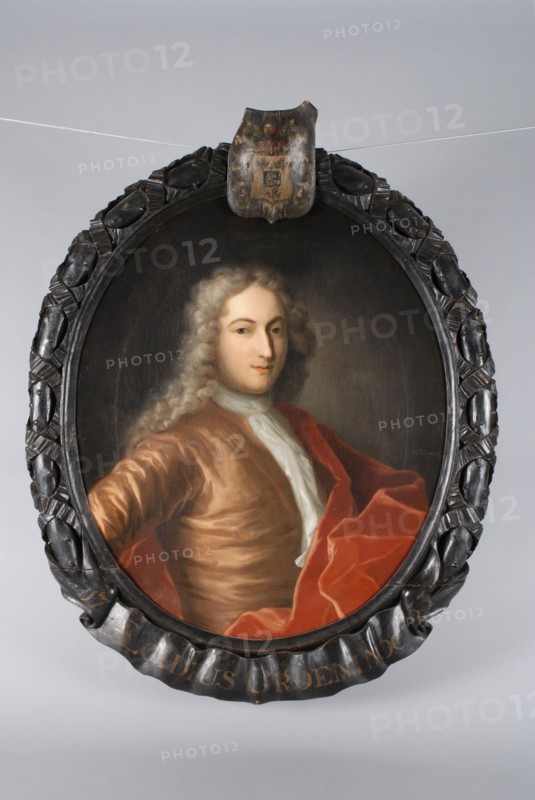 Hendrik van Limborch, Oval Portrait of Aegidius Groeninx (1703-1737), ruler of the VOC between 1733 and 1737, portrait painting