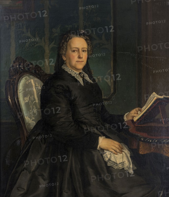 Gerke Henkes, Portrait of Anna Hermeline Gaade, portrait painting material linen oil painting, Standing rectangular portrait