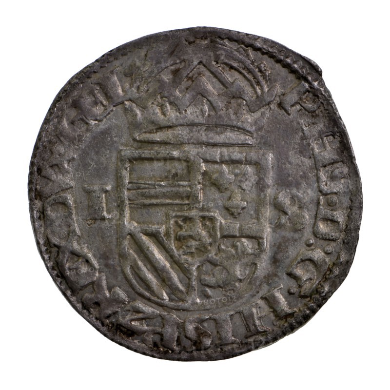 Stuiver, Gelderland, z.j., penny coin money swap silver, PHS. D: G. HISP. DVX. GEL (Philips by the grace of God King of Spain