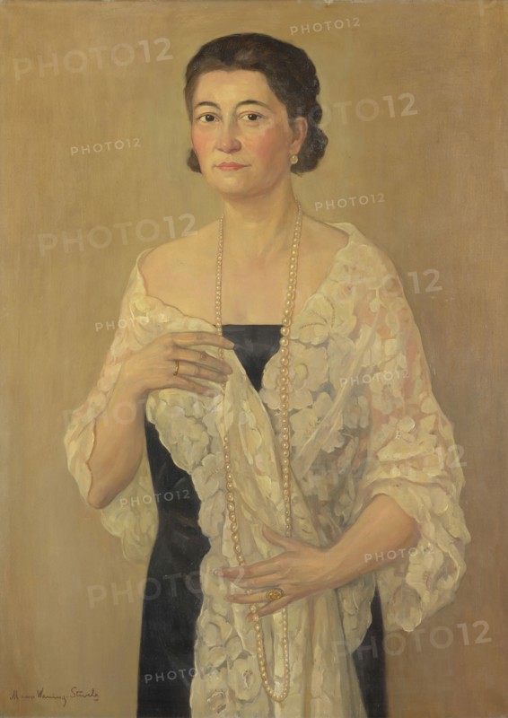 Marie van Waning-Stevels, Portrait of an unknown woman, portrait painting material linen oil painting, Portrait rectangular