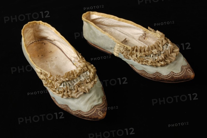 wedding shoe slipper shoe footwear women's clothing silk leather textile linen, bridal slippers of light blue silk with yellow