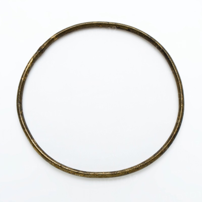 Copper bracelet, thin and smooth-walled, bracelet jewelery clothing accessory clothing soil find copper metal, d 0,3 Metal